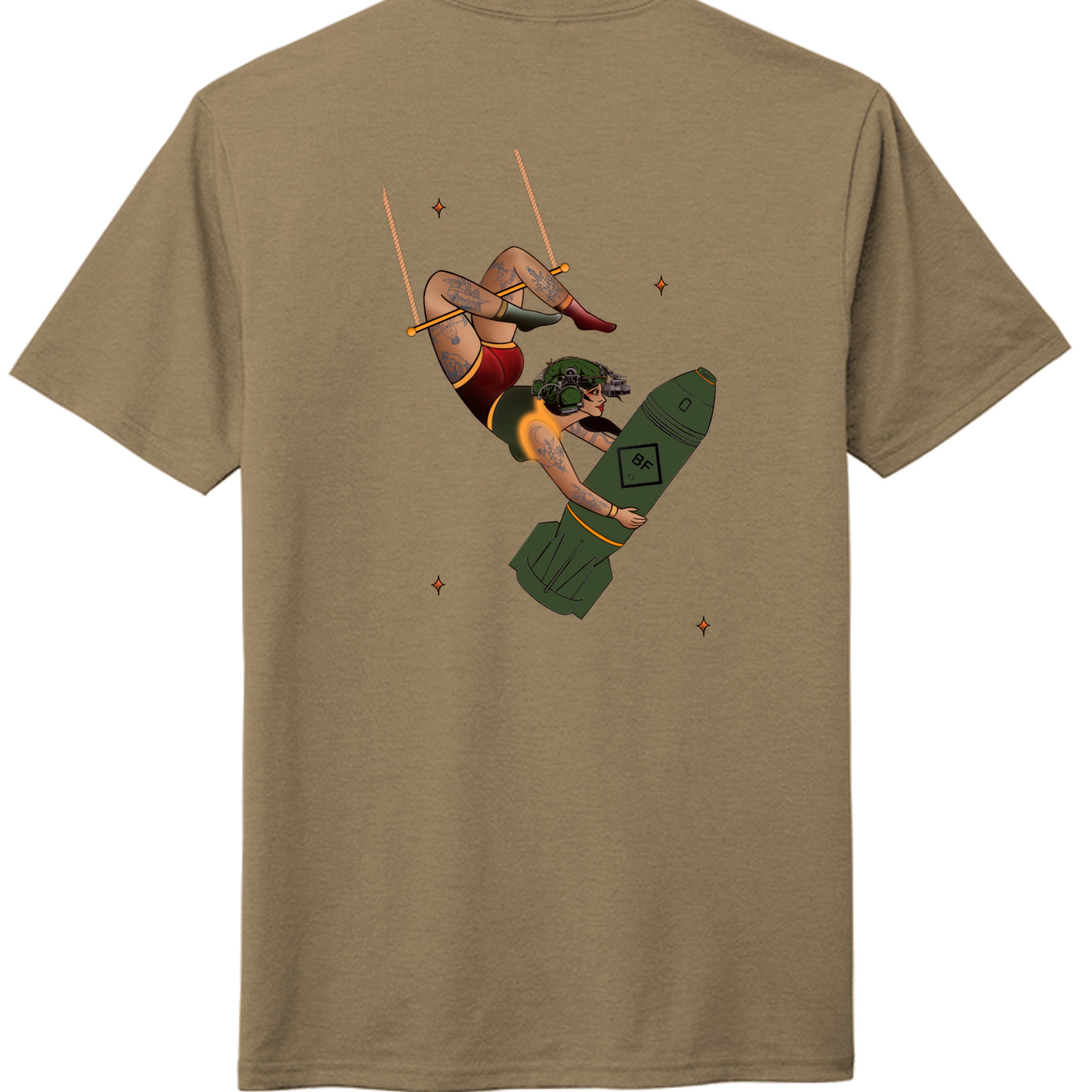 Coyote Brown Heather - DM130 - BACK